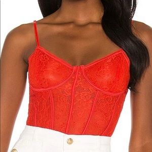 AFRM
Cora Bodysuit In Red. Size xs